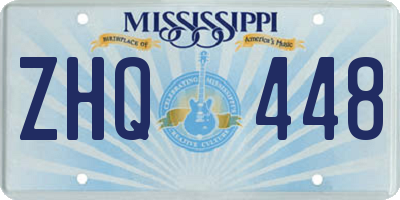 MS license plate ZHQ448