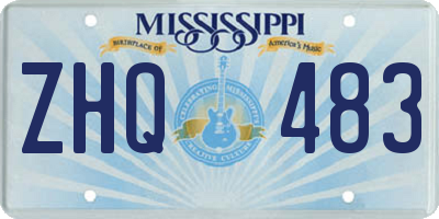 MS license plate ZHQ483