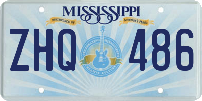 MS license plate ZHQ486
