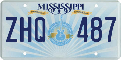 MS license plate ZHQ487