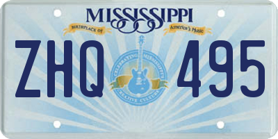 MS license plate ZHQ495
