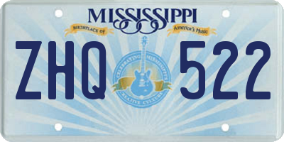 MS license plate ZHQ522