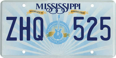 MS license plate ZHQ525