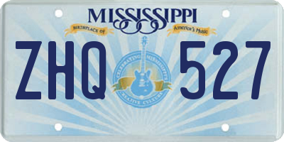 MS license plate ZHQ527