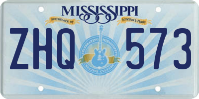 MS license plate ZHQ573