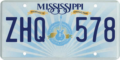 MS license plate ZHQ578
