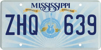 MS license plate ZHQ639