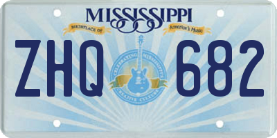 MS license plate ZHQ682