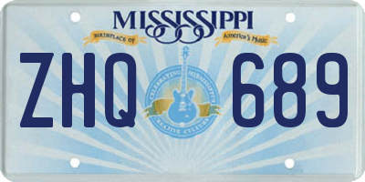 MS license plate ZHQ689