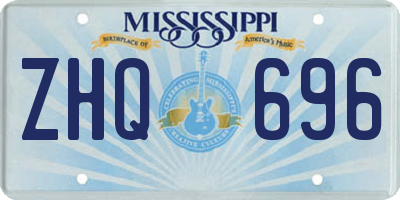 MS license plate ZHQ696