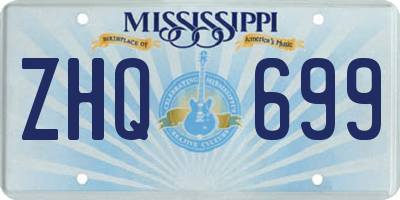 MS license plate ZHQ699