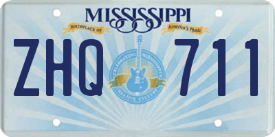 MS license plate ZHQ711