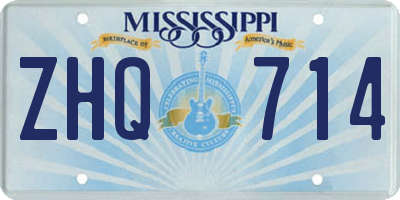 MS license plate ZHQ714