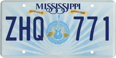 MS license plate ZHQ771