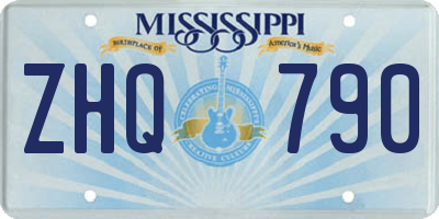 MS license plate ZHQ790