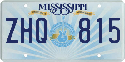 MS license plate ZHQ815