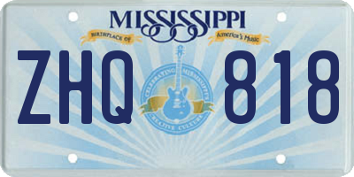 MS license plate ZHQ818