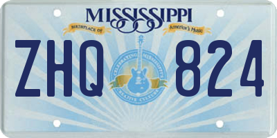 MS license plate ZHQ824