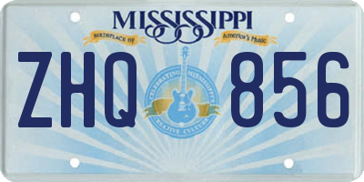 MS license plate ZHQ856