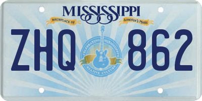 MS license plate ZHQ862