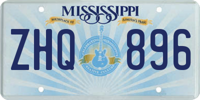 MS license plate ZHQ896