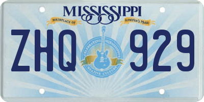 MS license plate ZHQ929