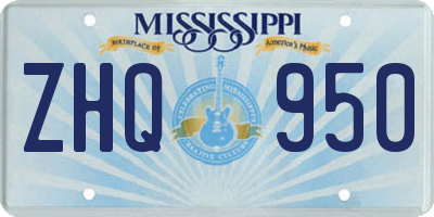 MS license plate ZHQ950