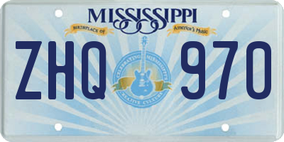 MS license plate ZHQ970