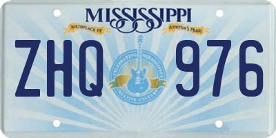 MS license plate ZHQ976