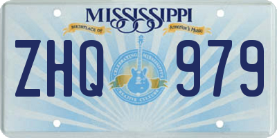 MS license plate ZHQ979