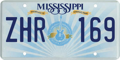 MS license plate ZHR169