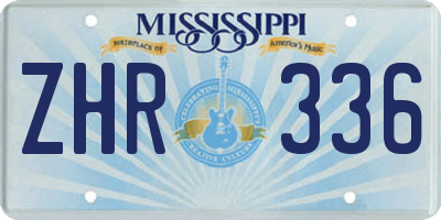 MS license plate ZHR336