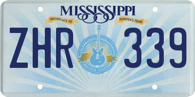 MS license plate ZHR339