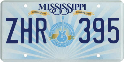 MS license plate ZHR395