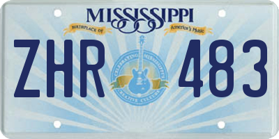 MS license plate ZHR483