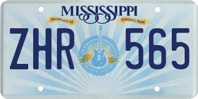 MS license plate ZHR565