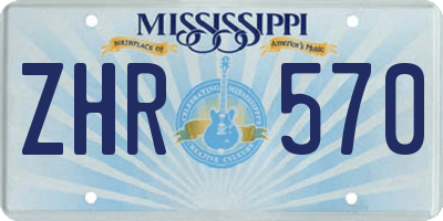MS license plate ZHR570