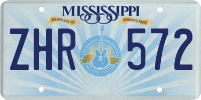 MS license plate ZHR572