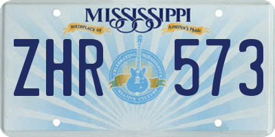 MS license plate ZHR573