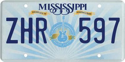 MS license plate ZHR597