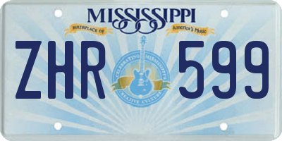 MS license plate ZHR599