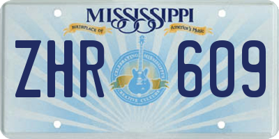MS license plate ZHR609