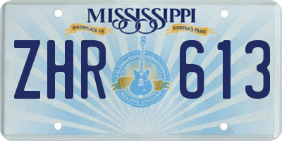 MS license plate ZHR613