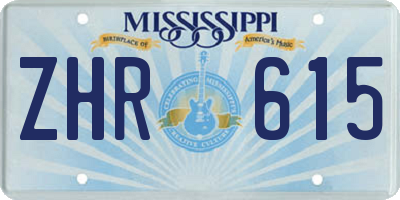 MS license plate ZHR615