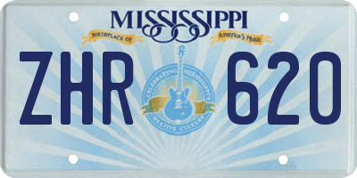 MS license plate ZHR620