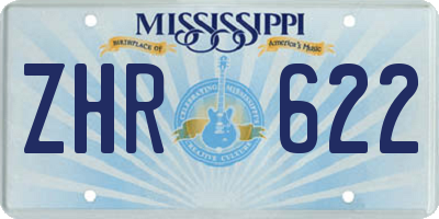 MS license plate ZHR622