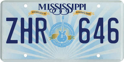 MS license plate ZHR646
