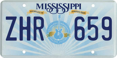 MS license plate ZHR659