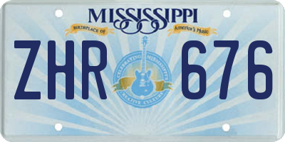 MS license plate ZHR676