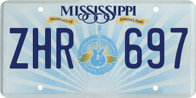 MS license plate ZHR697